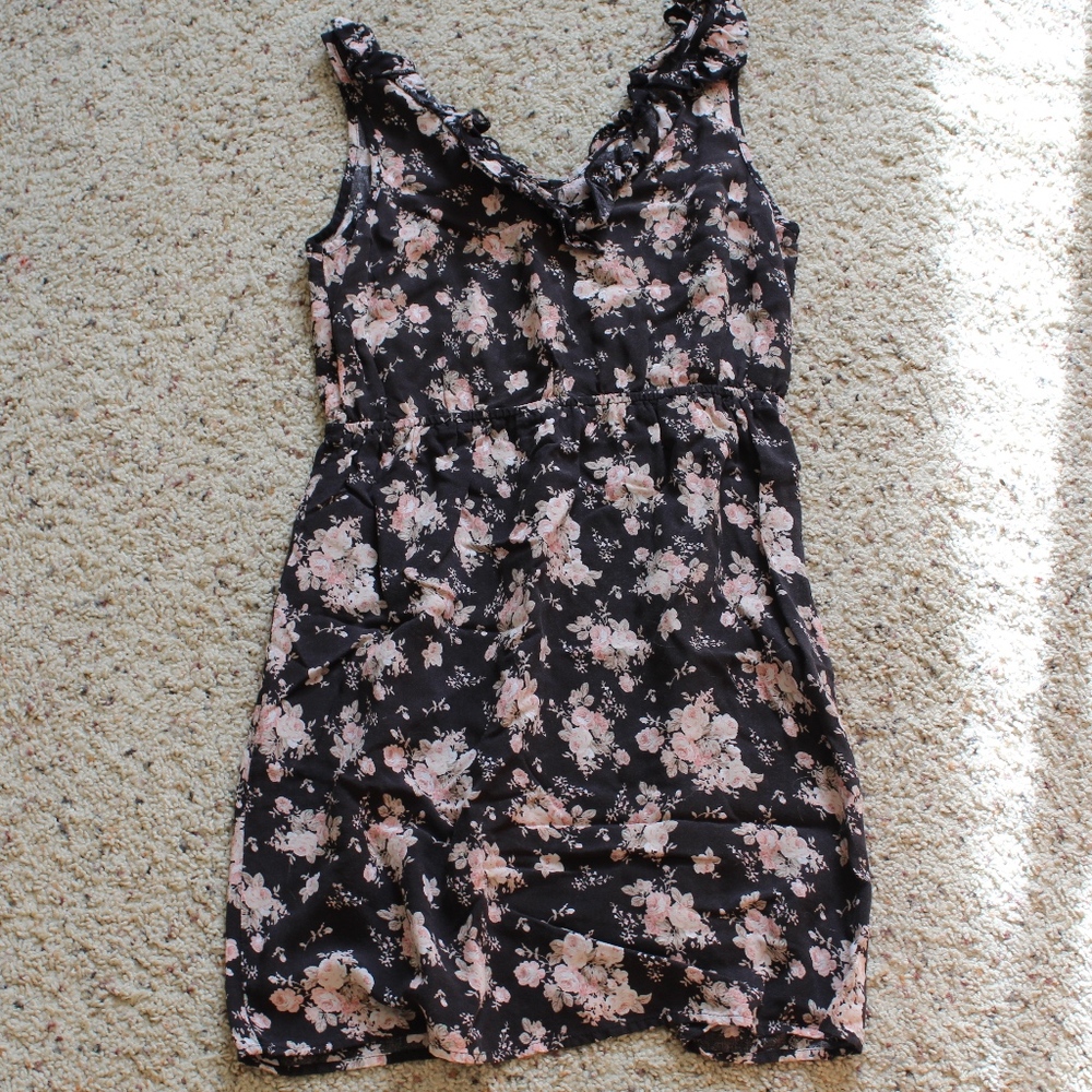 V-Neck Floral Dress